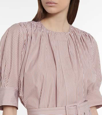 Striped cotton midi dress | Chloé