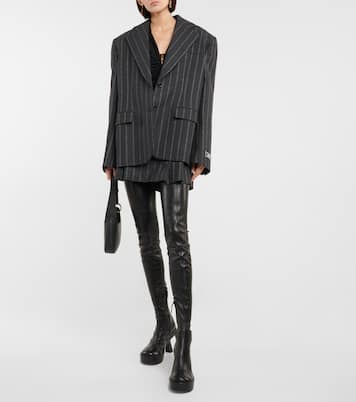 Leather over-the-knee boots | Versace
