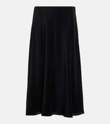Medela silk satin midi skirt | The Row