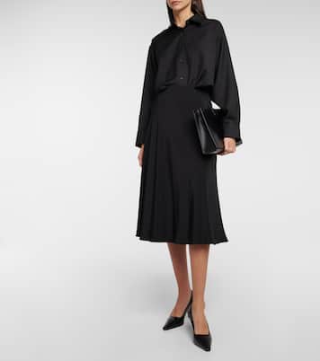 Medela silk satin midi skirt | The Row