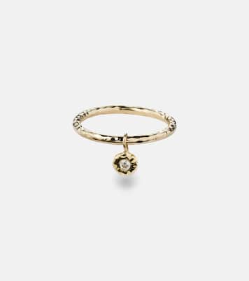 Ring Nesting Gem aus 18kt Gelbgold mit Diamant | Octavia Elizabeth