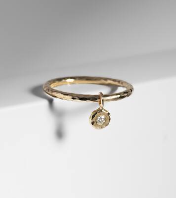 Ring Nesting Gem aus 18kt Gelbgold mit Diamant | Octavia Elizabeth