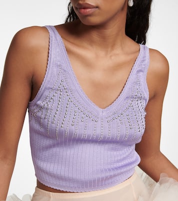 Embellished knit top | Rabanne