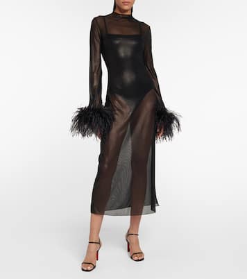 Midikleid Lumière Plumage | Oséree