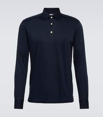 Cotton poplin polo top | Kiton
