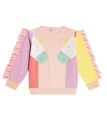 Embroidered cotton sweatshirt | Stella McCartney Kids
