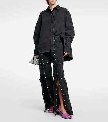 Pantoletten Cheope 60 aus Veloursleder | The Attico