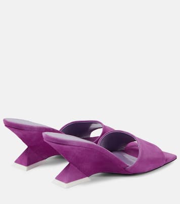 Pantoletten Cheope 60 aus Veloursleder | The Attico