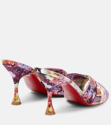 Nicol Is Back floral silk satin sandals | Christian Louboutin