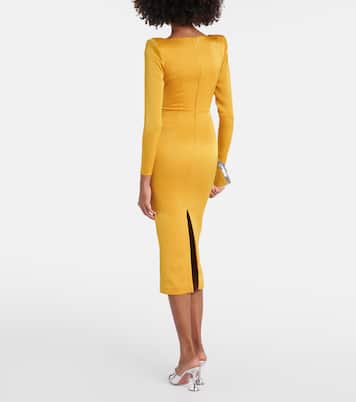 Robe midi en crêpe de satin | Alex Perry