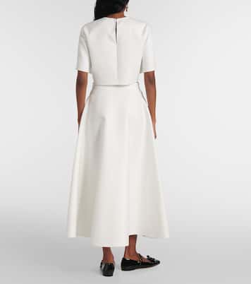 VGold cotton gabardine crop top | Valentino