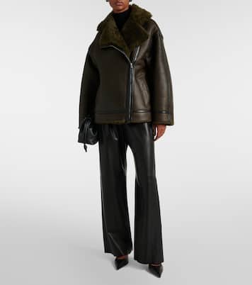 Hose Olan aus Leder | Nour Hammour