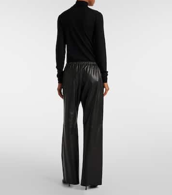 Hose Olan aus Leder | Nour Hammour