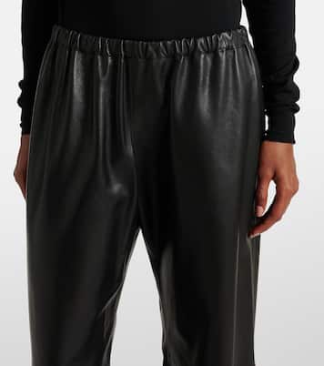 Hose Olan aus Leder | Nour Hammour