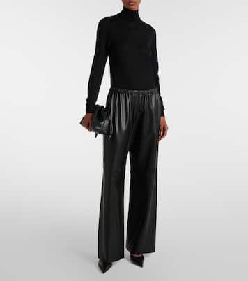 Hose Olan aus Leder | Nour Hammour