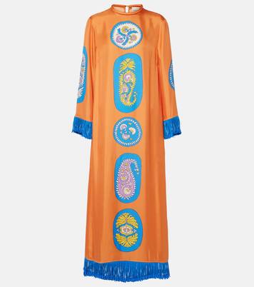 Robe midi Luis en soie | Alémais