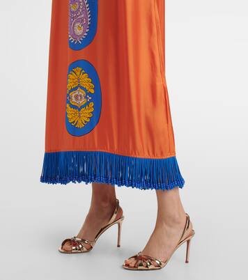 Robe midi Luis en soie | Alémais