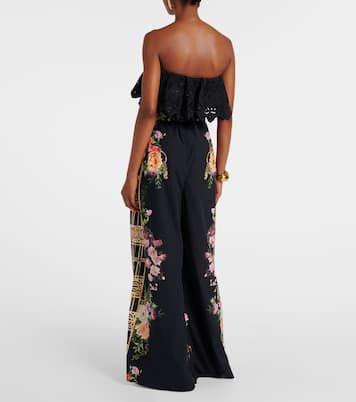 Mono de algodón floral sin tirantes | Camilla