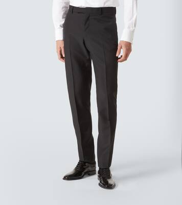 Pantalones de traje de lana y mohair | Lardini