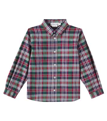 Daho checked cotton shirt | Bonpoint