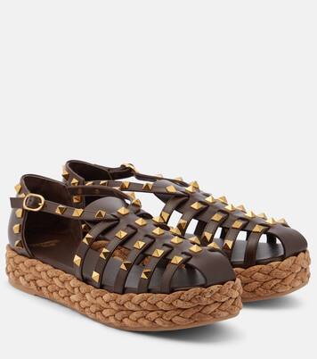 Rockstud leather espadrilles | Valentino Garavani