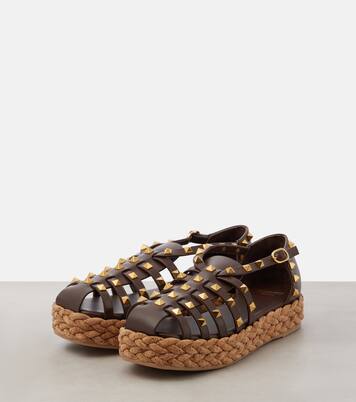 Rockstud leather espadrilles | Valentino Garavani