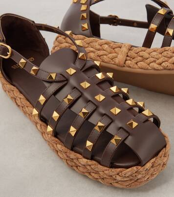 Rockstud leather espadrilles | Valentino Garavani