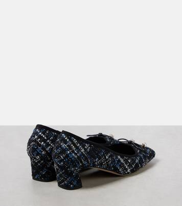 Elme 45 bow-detail tweed pumps | Jimmy Choo