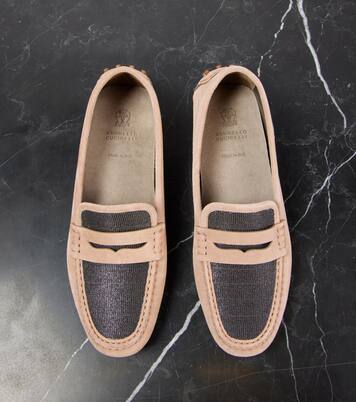 Mocasines de ante con cuentas Monili | Brunello Cucinelli