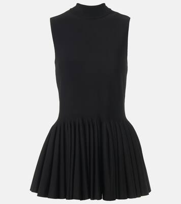 Pleated turtleneck top | Alaïa