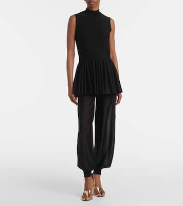 Pleated turtleneck top | Alaïa