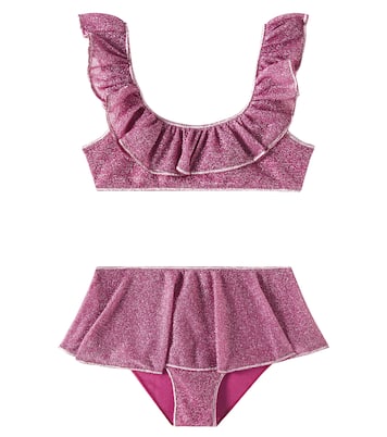Lumière ruffled lamé bikini | Oséree Kids