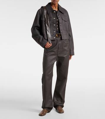 Pantalones anchos de algodón de tiro alto | Lemaire