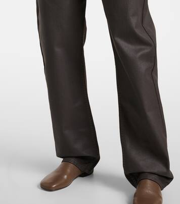 Pantalones anchos de algodón de tiro alto | Lemaire