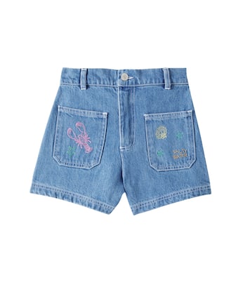 Kostas embroidered denim shorts | The New Society
