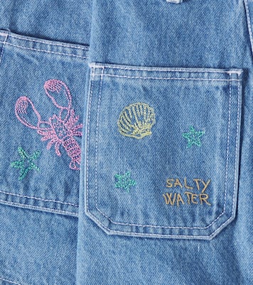 Kostas embroidered denim shorts | The New Society