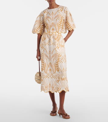 Bedrucktes Top aus Leinen | Farm Rio