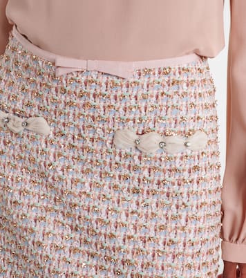 Embellished tweed miniskirt | Valentino