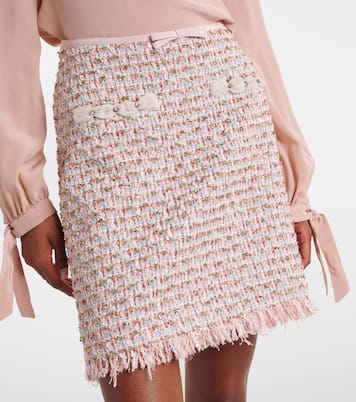 Embellished tweed miniskirt | Valentino