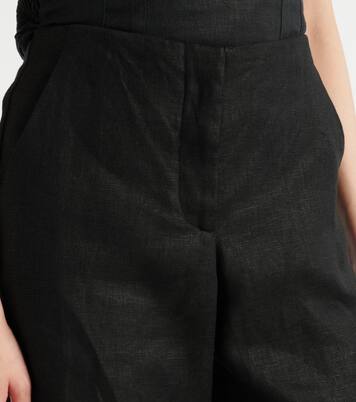 Pantalon droit Sanne à taille haute en lin | Faithfull