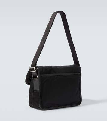 Re-Nylon leather-trimmed shoulder bag | Prada