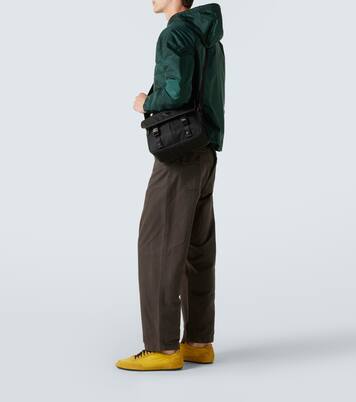 Re-Nylon leather-trimmed shoulder bag | Prada