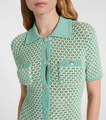 Maxikleid aus Häkelstrick | Versace