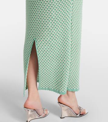 Maxikleid aus Häkelstrick | Versace