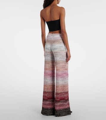 High-Rise-Schlaghose aus Lamé | Missoni