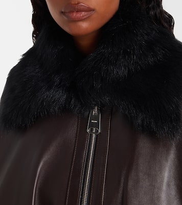 Daemon oversized leather blouson jacket | Khaite