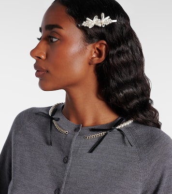 Faux pearl-embellished hair clip | Simone Rocha