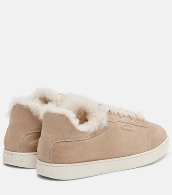 Shearling-lined suede sneakers | Ferragamo