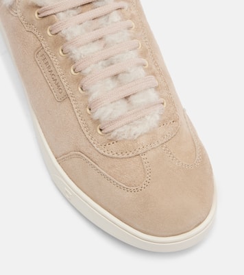 Shearling-lined suede sneakers | Ferragamo