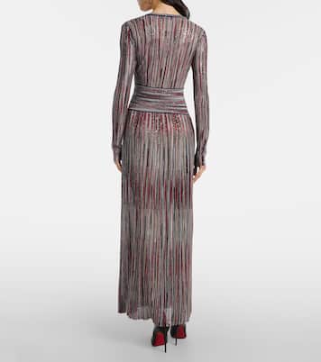 Striped lamé maxi dress | Missoni